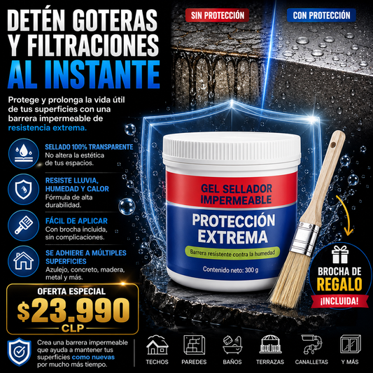 DETEN LAS FILTRACIONES ANTES DE LAS LLUVIAS-SELLA GOTERAS EN MINUTOS+ BROCHA DE REGALO