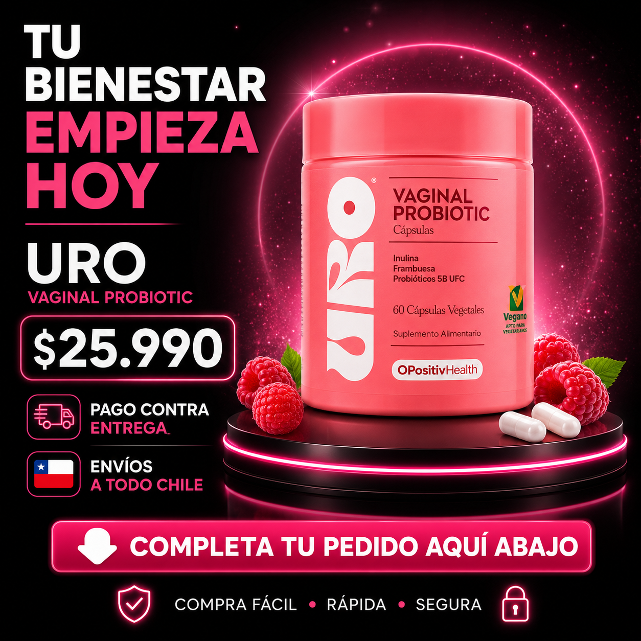 Uro Vaginal Probiotico-Bienestar Íntimo