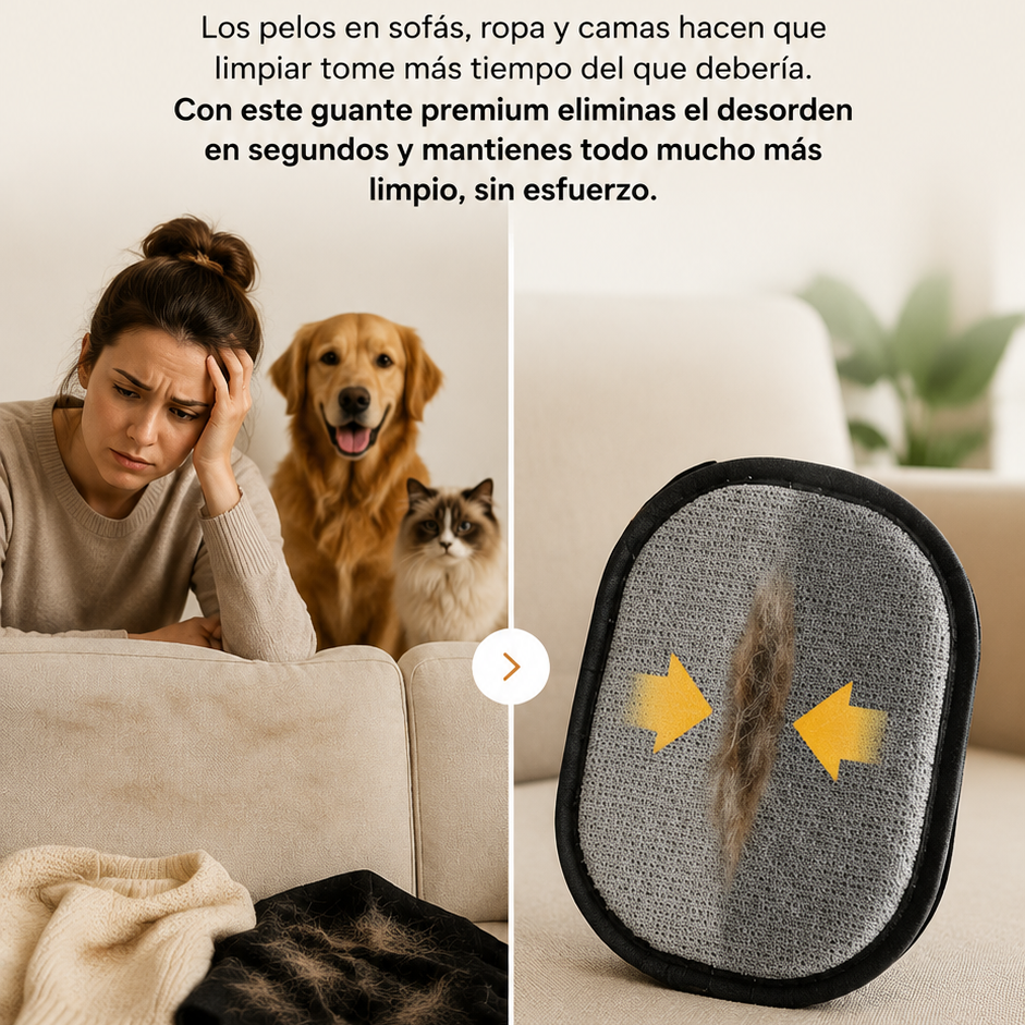 GUANTE QUITA PELOS MASCOTAS PREMIUM