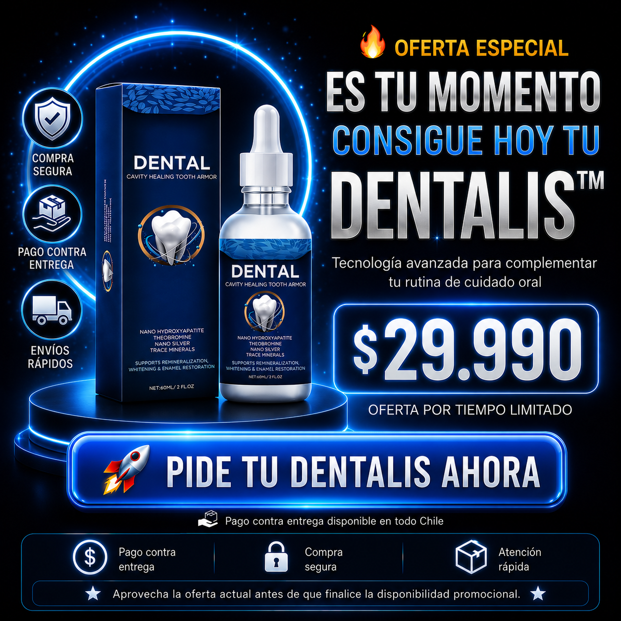 Dentalis™-Tecnología avanzada para complementar el cuidado diario de tu sonrisa