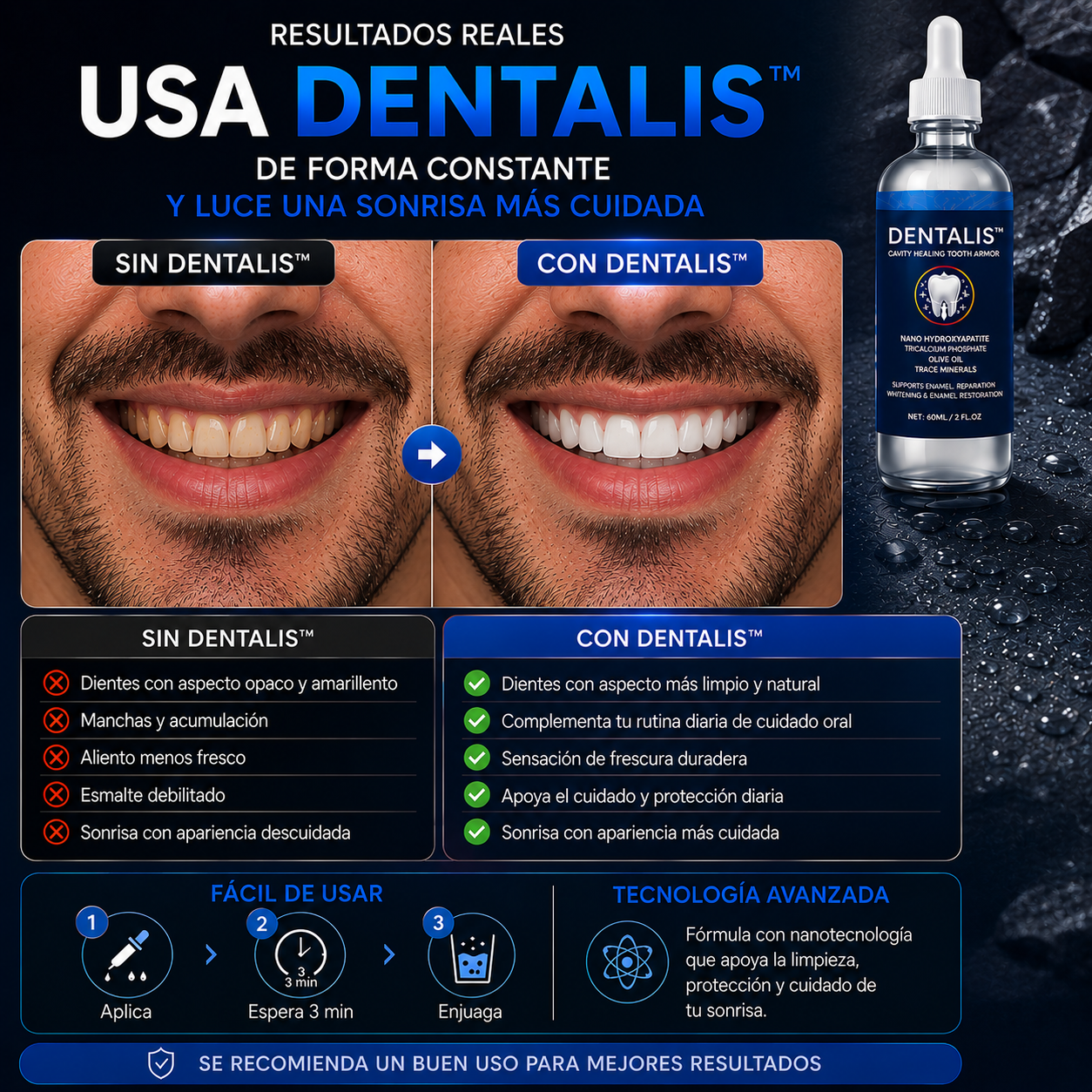 Dentalis™-Tecnología avanzada para complementar el cuidado diario de tu sonrisa